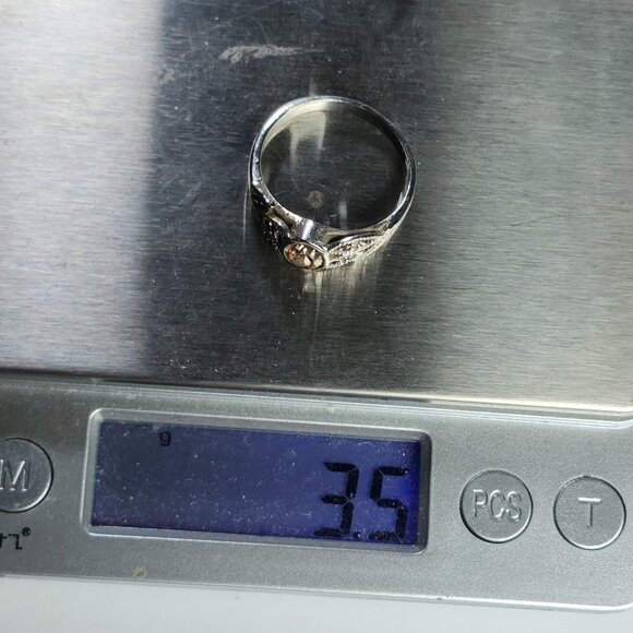 925‎ Sterling Silver Ring Citrine .925 Size 8 - Picture 9 of 10